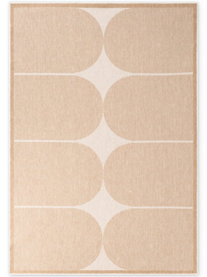 B&Q -  Reversible Weatherproof Indoor Outdoor Rug Polypropylene Durable In Beige