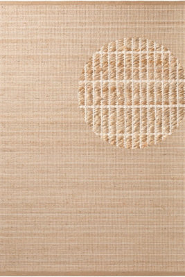 B&Q -  Villeroy & Boch 1829 Jute Rug Birka Natural Gold Handwoven