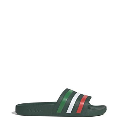  - Adidas Unisex Adilette Aqua SlidesTeam Dark Green / Ftwr White / Bright Red11 Uk