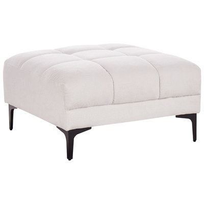 Beliani Ottoman Alnes Fabric Off-White from B&Q