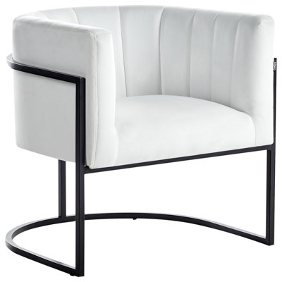 Beliani Armchair Larvik Ii Velvet White