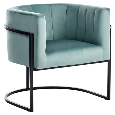 Beliani Armchair Larvik Ii Velvet Mint Green from B&Q