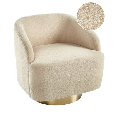 Beliani  Armchair Lavik Boucle Beige from B&Q