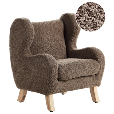B&Q -  Kids Armchair Farum Boucle Brown