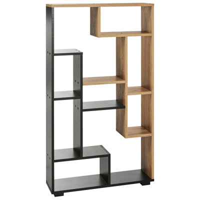 Beliani Shelving Unit Alma 122 Cm Brown/ Black from B&Q