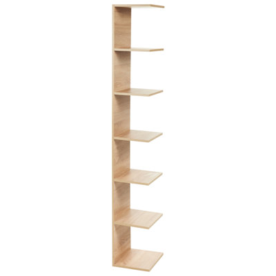 Beliani Wall Bookshelf Eston 190 Cm Light Brown from B&Q
