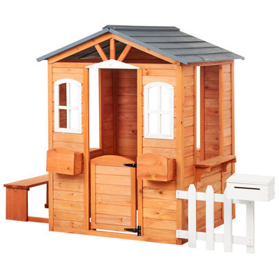 B&Q -  Garden Playhouse Ampeliko Fir Wood Brown