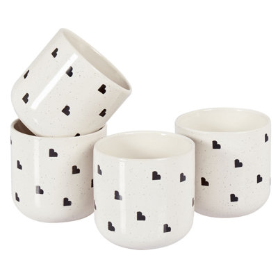 Beliani Set Of 4 Mugs Annise Stoneware Off-White from B&Q