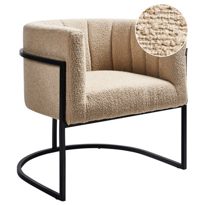 Beliani Armchair Larvik Ii Boucle Beige from B&Q