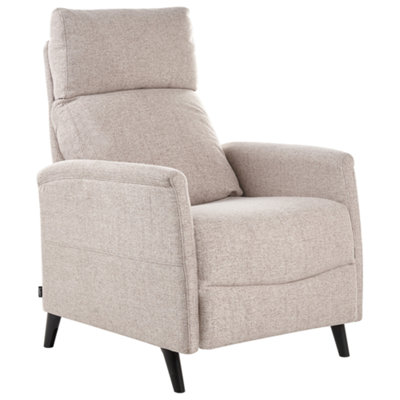 B&Q -  Recliner Chair Selvik With Footrest Fabric Taupe