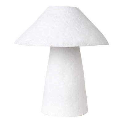 Beliani Table Lamp Arroyo Papier-Mâché White