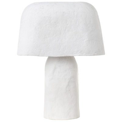 Beliani White Table Lamp Carrasco Papier-Mâché