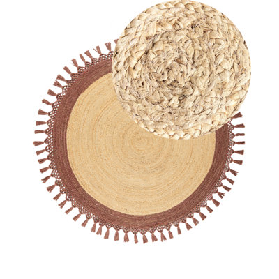 Beliani  Rug Marts Brown 140 Cm Jute from B&Q
