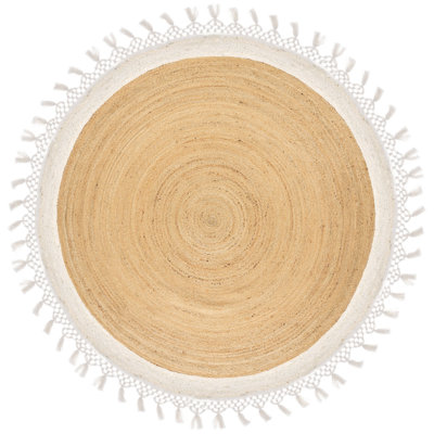 B&Q -   Rug Marts White 200 Cm Jute
