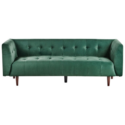 Beliani Sofa 3 Seater Byske Fabric Green from B&Q