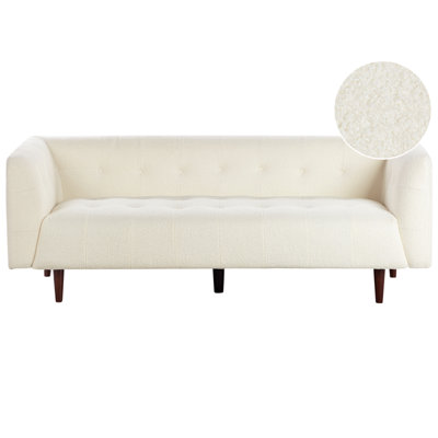Beliani Sofa 3 Seater Byske Boucle Off-White from B&Q