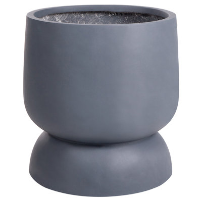 Beliani Plant Pot Araucaria 42 Cm Grey from B&Q