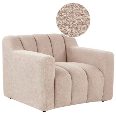 Beliani  Armchair Agerup Boucle Beige from B&Q