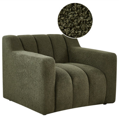Beliani Armchair Agerup Boucle Dark Green from B&Q