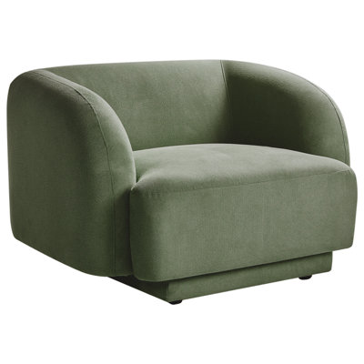 Beliani Modern Armchair Skjanes Fabric Green from B&Q