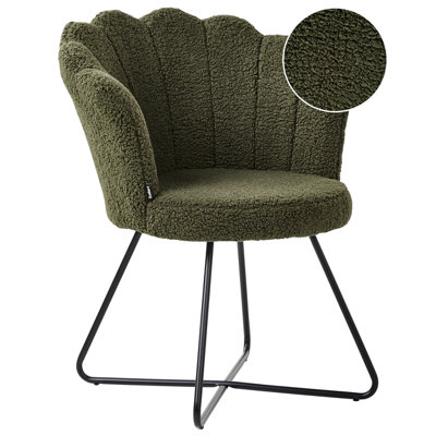 Beliani Armchair Lovelock Boucle Dark Green from B&Q