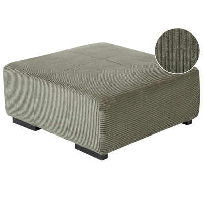 Beliani  Ottoman Lungo Corduroy Green from B&Q
