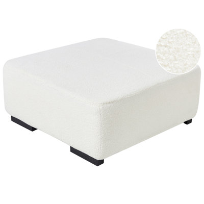 Beliani Minimalist Ottoman Lungo Boucle White from B&Q