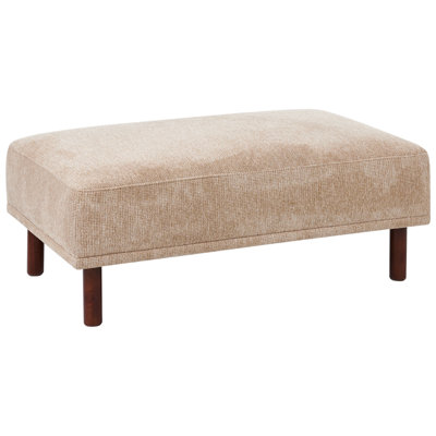 Beliani Modern Ottoman Holt Fabric Beige from B&Q