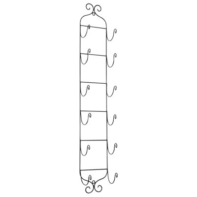 Beliani Wall Mounted Wine Rack Hydrogen Metal Black from B&Q