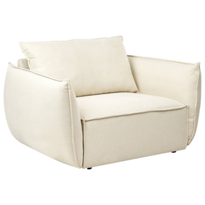 Beliani Modern Armchair Kunes Light/Beige