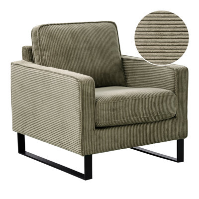 Beliani Retro Armchair Vind Corduroy Green from B&Q