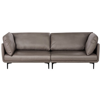 Beliani Sofa 3 Seater Revsnes Fabric Brown from B&Q