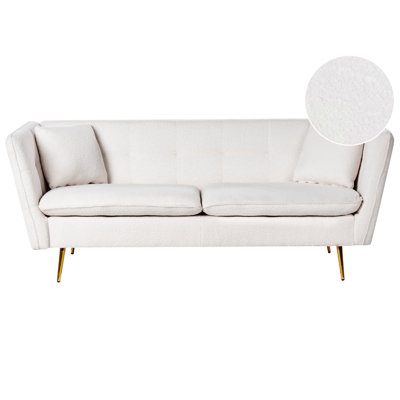 Beliani Sofa 3 Seater Frederica Boucle Off-White from B&Q