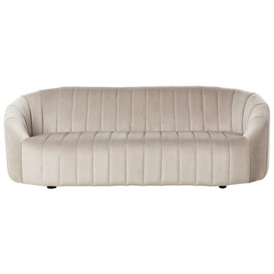 Beliani Sofa 3 Seater Malung Velvet Beige from B&Q