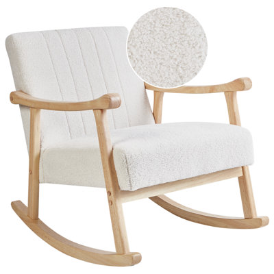 B&Q -  Rocking Chair Leknes Boucle Off-White