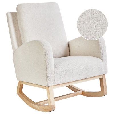 B&Q -  Rocking Chair Alsta Boucle Off-White