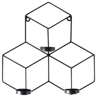 B&Q -  Wall Candle Holder Tarouca Metal 31 Cm Black