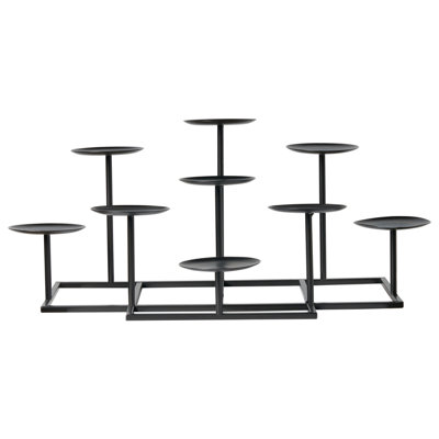 Beliani Candle Holder Lamego Metal 23 Cm Black from B&Q