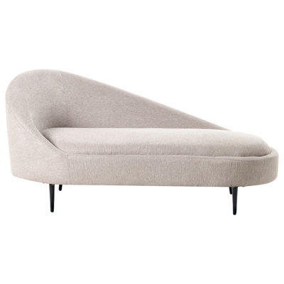 Beliani Left-Hand Chaise Longue Valreas Fabric Taupe from B&Q