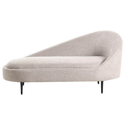 Beliani Right-Hand Chaise Longue Valreas Fabric Taupe from B&Q