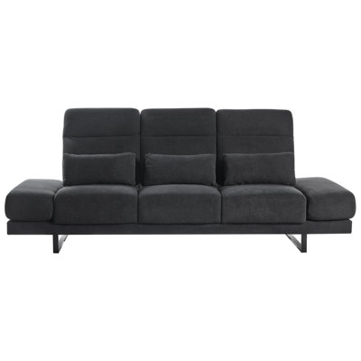 Beliani Sofa 3 Seater Ikast Fabric Black from B&Q