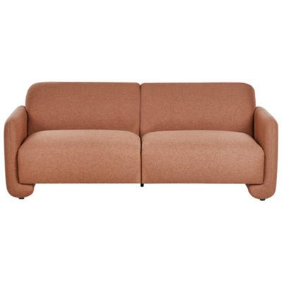 Beliani Sofa 3 Seater Saland Fabric Golden Brown from B&Q