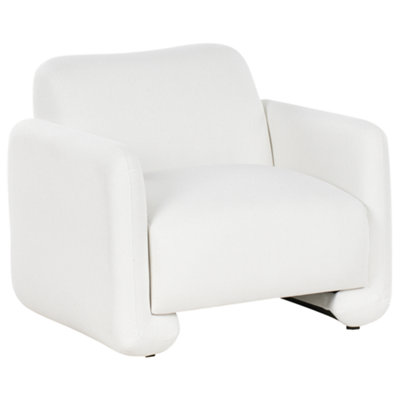 Beliani  Armchair Saland Fabric White