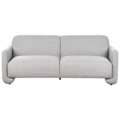 Beliani Sofa 3 Seater Saland Fabric Grey