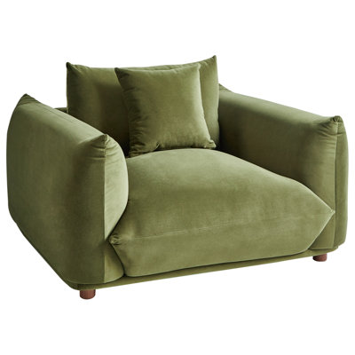 B&Q -   Armchair Luvos Velvet Green