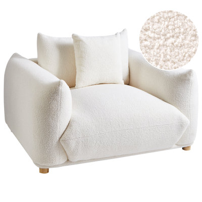 B&Q -  Armchair Luvos Boucle Off-White