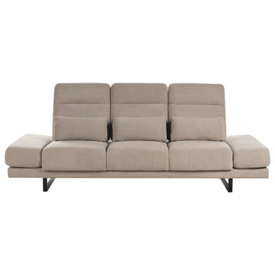 Beliani Sofa 3 Seater Ikast Fabric Taupe from B&Q