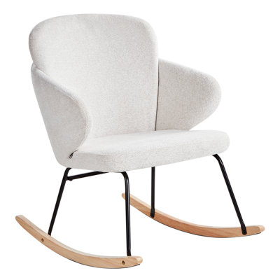B&Q -  Rocking Chair Viken Fabric Off-White