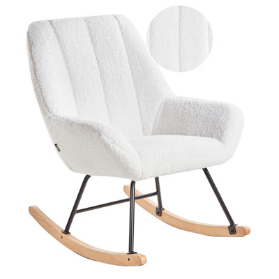 B&Q -  Rocking Chair Kinno Boucle Off-White