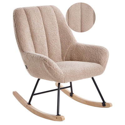 B&Q -  Rocking Chair Kinno Boucle Beige
